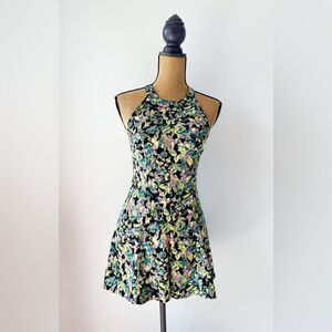 Ambar Flower & Bird Halter Neck Romper Size XS 100% Polyester
